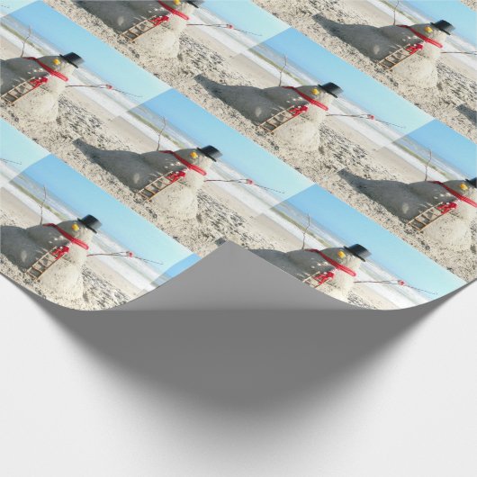 Florida Snowman met Elf Wrapping Paper (3221) Cadeaupapier (Hoek)