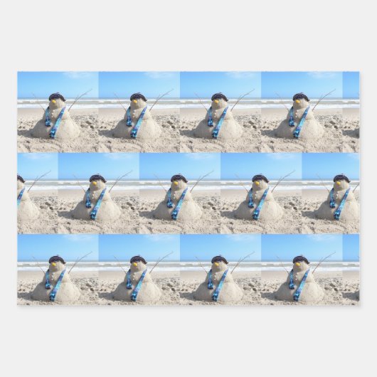 Florida Snowman - Papieren pakbladen Inpakpapier Vel (Voorkant 2)