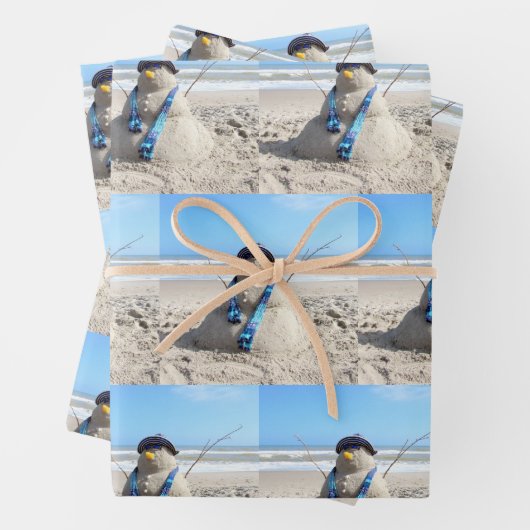 Florida Snowman - Papieren pakbladen Inpakpapier Vel (In situ)