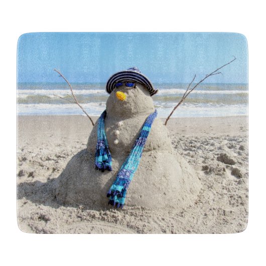 Florida Snowman (Sand Sculpture) snijvlak Snijplank (Voorkant)