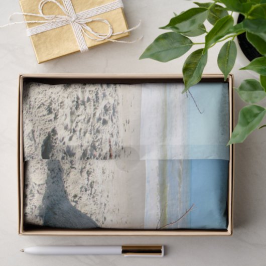 Florida Snowman - Sand Sculpture - Weefselpapier Tissuepapier (Geschenk)