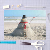 Florida Snowman - Sand Sculpture - Weefselpapier Tissuepapier (Craft)