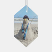 Florida Snowman - Strand Kerst Ornament (Voorkant Rechts)