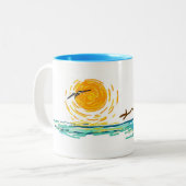 Florida Snowman Tweekleurige Koffiemok (Voorkant links)