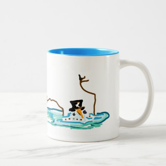 Florida Snowman Tweekleurige Koffiemok (Rechts)