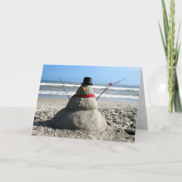 Florida Snowman - Wenskaart Feestdagen Kaart