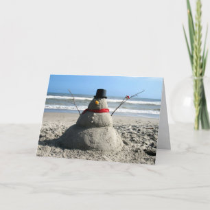 Florida Snowman - Wenskaart Feestdagen Kaart