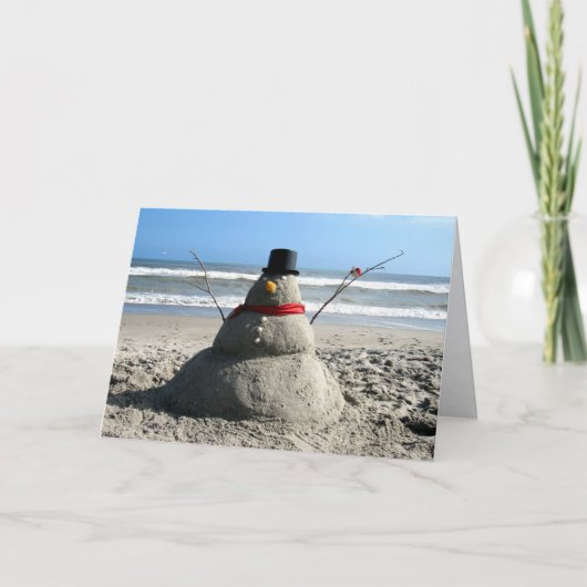 Florida Snowman - Wenskaart Feestdagen Kaart (Voorkant)
