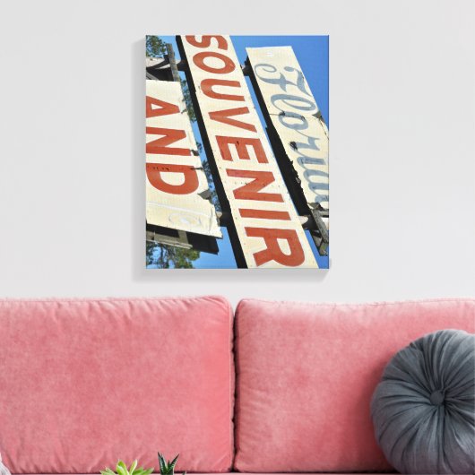 Florida Souvenir Land Canvas Afdruk (Insitu (Woonkamer))