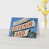 Florida Souvenir Land  Sign Greeting Kaart (Gele Bloem)