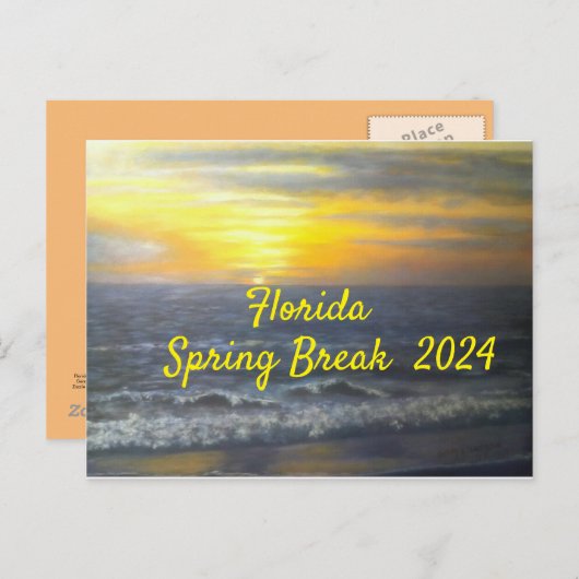 "FLORIDA SPRING BREAK BRIEFKAART 2024 (Voorkant / Achterkant)