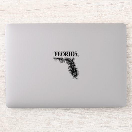 Florida staat mandala kaart, Made in Florida Sticker (Computer)