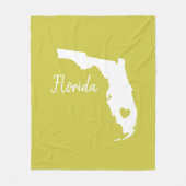 Florida staat map love home fleece deken (Voorkant)