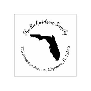 Florida staat staat terugzendadres rubberstempel