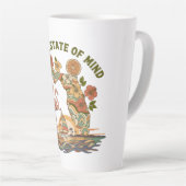 Florida Staat van Geest Retro Flamingo Zeilboot Ca Latte Mok (Rechterhoek)