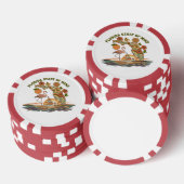 Florida Staat van Geest Retro Flamingo Zeilboot Ca Poker Chips (Opstapeling)