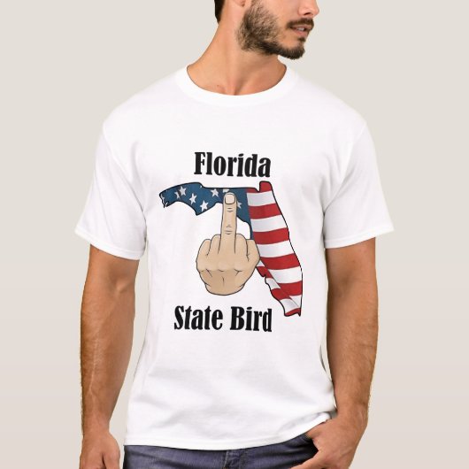 Florida staat vogel t-shirt middelvinger vlag (Voorkant)