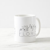 Florida | Stad gestileerde Skyline Koffiemok (Voorkant rechts)