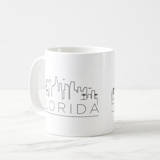 Florida | Stad gestileerde Skyline Koffiemok (Voorkant links)
