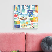 Florida Stamps Canvas Afdruk (Insitu (Woonkamer))