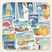 Florida Stamps Kartonnen Onderzetters (Voorkant)