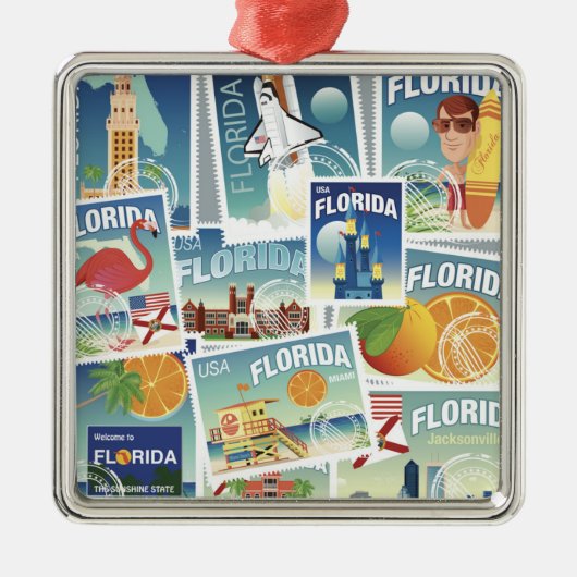 Florida Stamps Metalen Ornament (Voorkant)