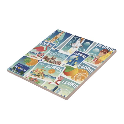 Florida Stamps Tegeltje (Zijkant)