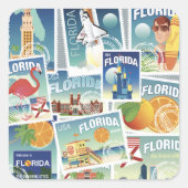 Florida Stamps Vierkante Sticker (Voorkant)