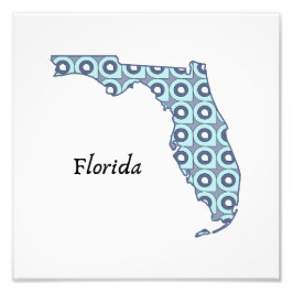 Florida State Art in "Ocean Hues" Foto Afdruk