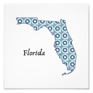 Florida State Art in "Ocean Hues" Foto Afdruk