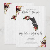 Florida State Bestemming Bruids Douche Uitnodiging (Voorkant / Achterkant)