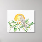 Florida State Bird and Flower Canvas Afdruk (Voorkant)