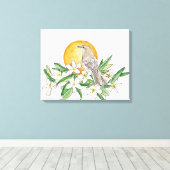 Florida State Bird and Flower Canvas Afdruk (Insitu (Houten vloer))