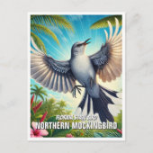 Florida State Bird Northern Mockingbird Briefkaart (Voorkant)