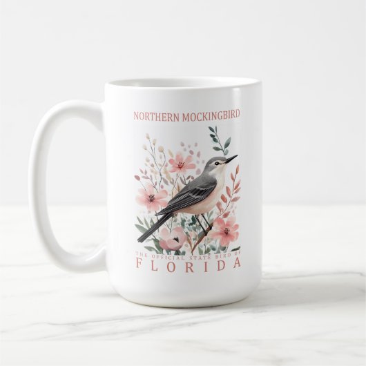 Florida State Bird Northern Mockingbird Koffiemok (Links)