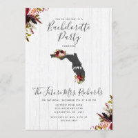 Florida State Bloemen Bachelorette Party Uitnodigi