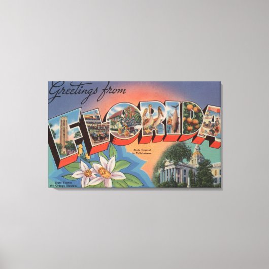 Florida (State Capital Scene) Canvas Afdruk (Voorkant)