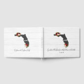 Florida State Destination Rustic Wedding Monogram Gastenboek (Volledig)