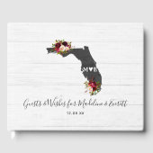 Florida State Destination Rustic Wedding Monogram Gastenboek (Voorkant)