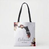 Florida State Destination Rustic Wedding Monogram Tote Bag (Voorkant)