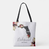 Florida State Destination Rustic Wedding Monogram Tote Bag (Achterkant)