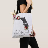 Florida State Destination Rustic Wedding Monogram Tote Bag (Dichtbij)