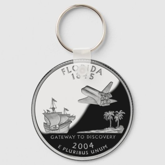 Florida State Faux Quarter Sleutelhanger (Voorkant)