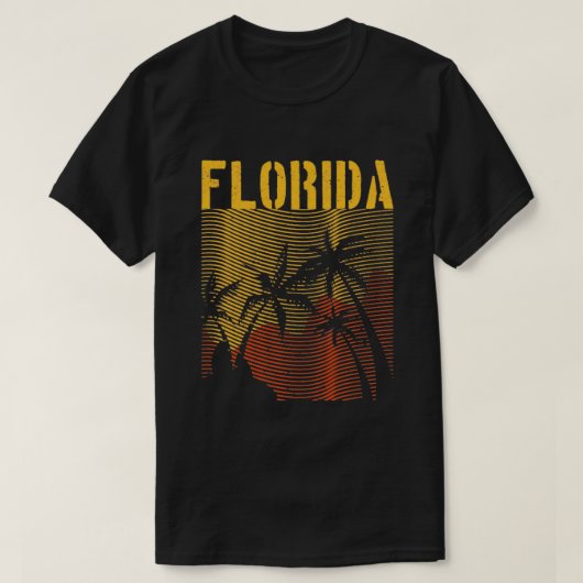 Florida State FL Tropical Summer Vacation Florida T-shirt (Design voorkant)