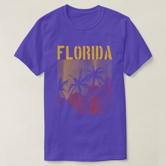 Florida State FL Tropical Summer Vacation Florida T-shirt (Design voorkant)