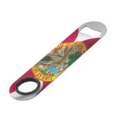 Florida State Flag Bottle Opener Speed Flessenopener (Voorkant Gekanteld)