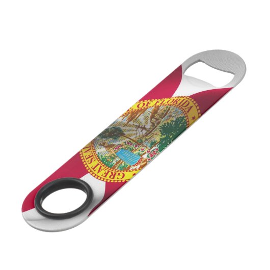 Florida State Flag Bottle Opener Speed Flessenopener (Achterkant Gekanteld)