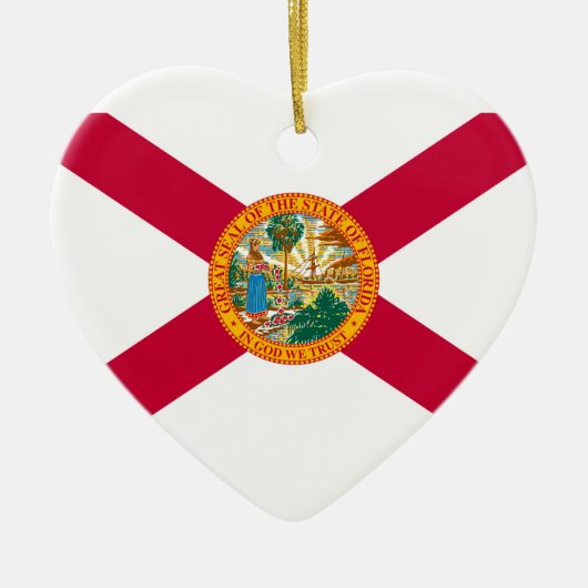 Florida State Flag Design Decor Keramisch Ornament (Voorkant)