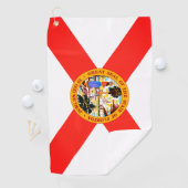 Florida State Flag Golf Towel Golfhanddoek (Insitu)