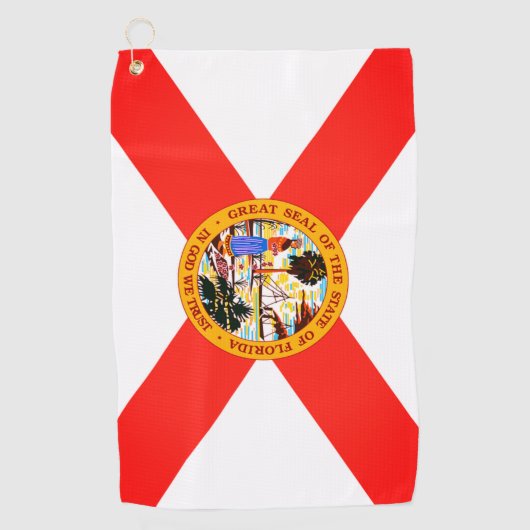 Florida State Flag Golf Towel Golfhanddoek (Voorkant)